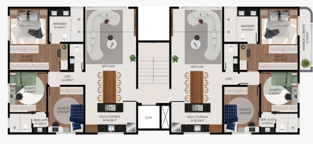 Cobertura, Jardim Riacho das Pedras, 3 Quartos, 2 Vagas, 1 Suíte