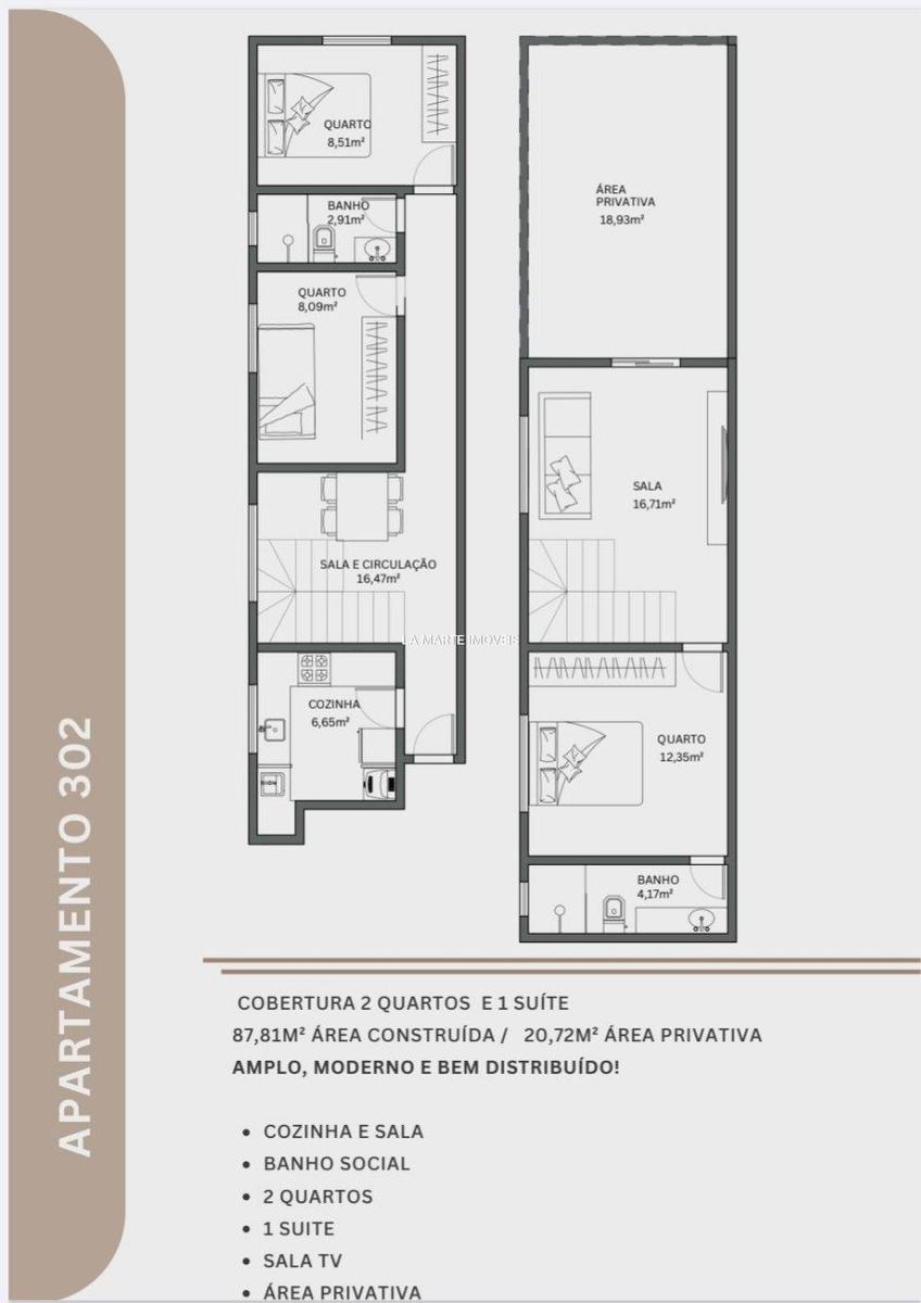 Apartamento, Santa Cruz Industrial, 2 Quartos, 1 Vaga, 1 Suíte