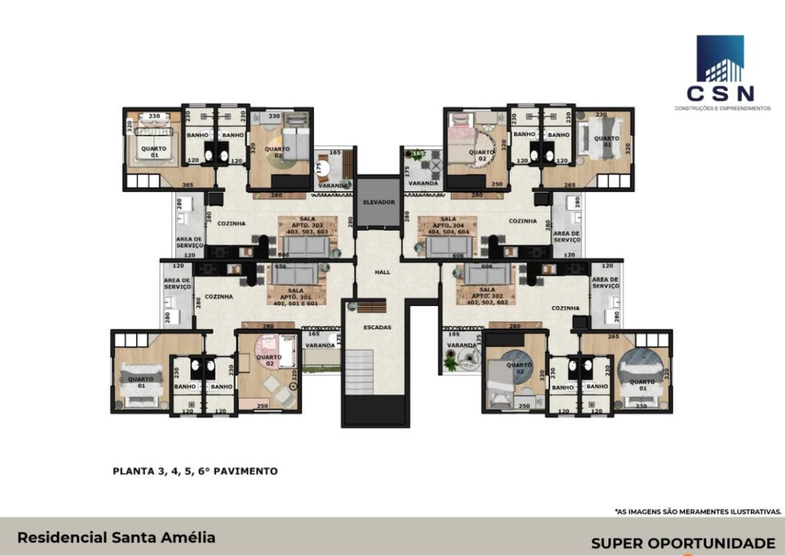 Apartamento, Santa Amélia, 2 Quartos, 1 Vaga, 1 Suíte