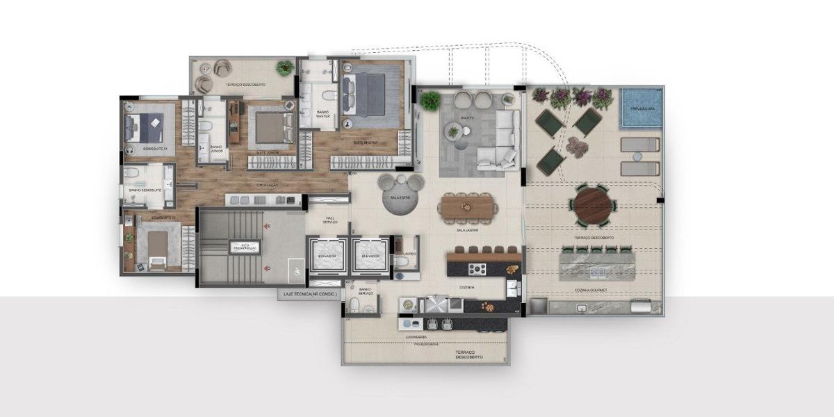 Apartamento, Ouro Preto, 4 Quartos, 4 Vagas, 4 Suítes