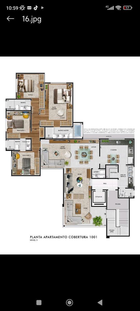 Cobertura, Castelo, 4 Quartos, 4 Vagas, 4 Suítes