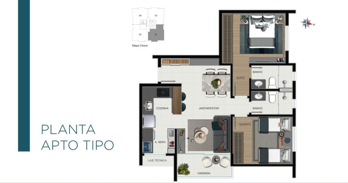 Apartamento, Nova Suíssa, 2 Quartos, 2 Vagas, 1 Suíte