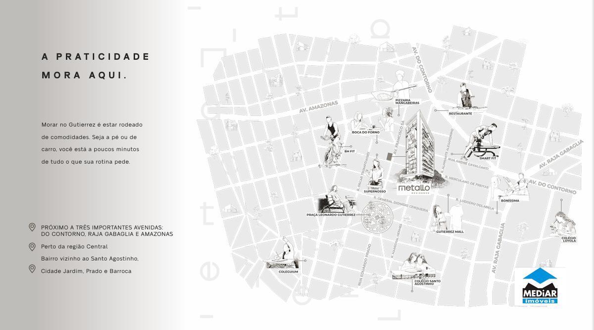 Apartamento, Gutierrez, 4 Quartos, 3 Vagas, 2 Suítes