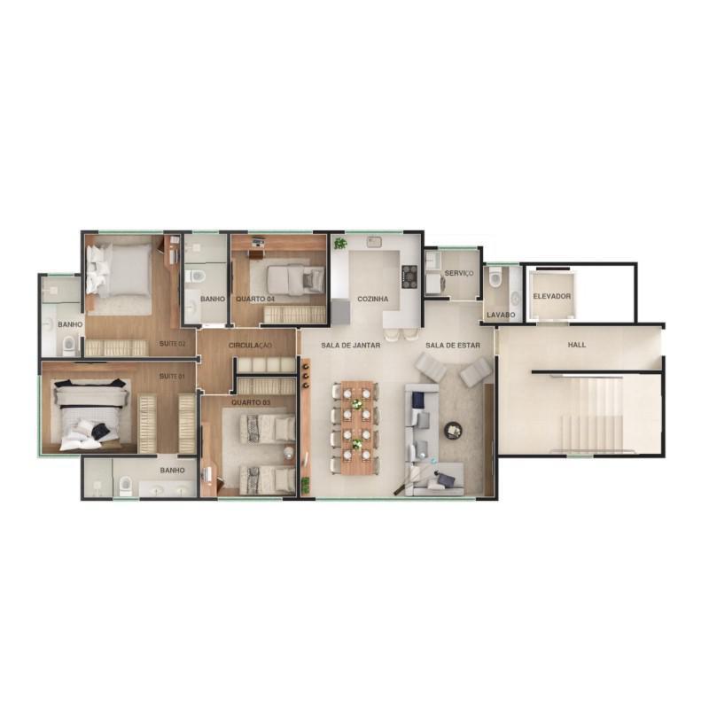 Cobertura, Ouro Preto, 3 Quartos, 3 Vagas, 2 Suítes