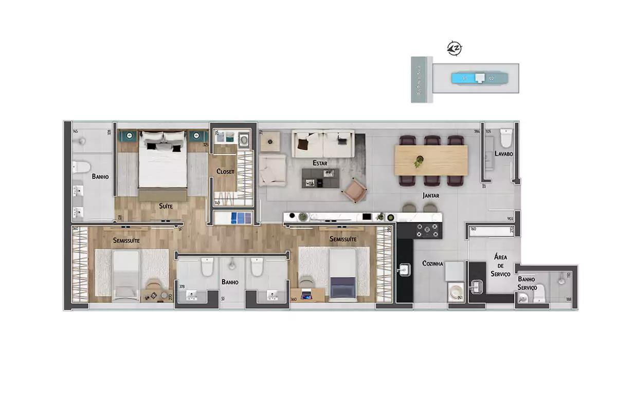 Apartamento, Savassi, 2 Quartos, 2 Vagas, 2 Suítes
