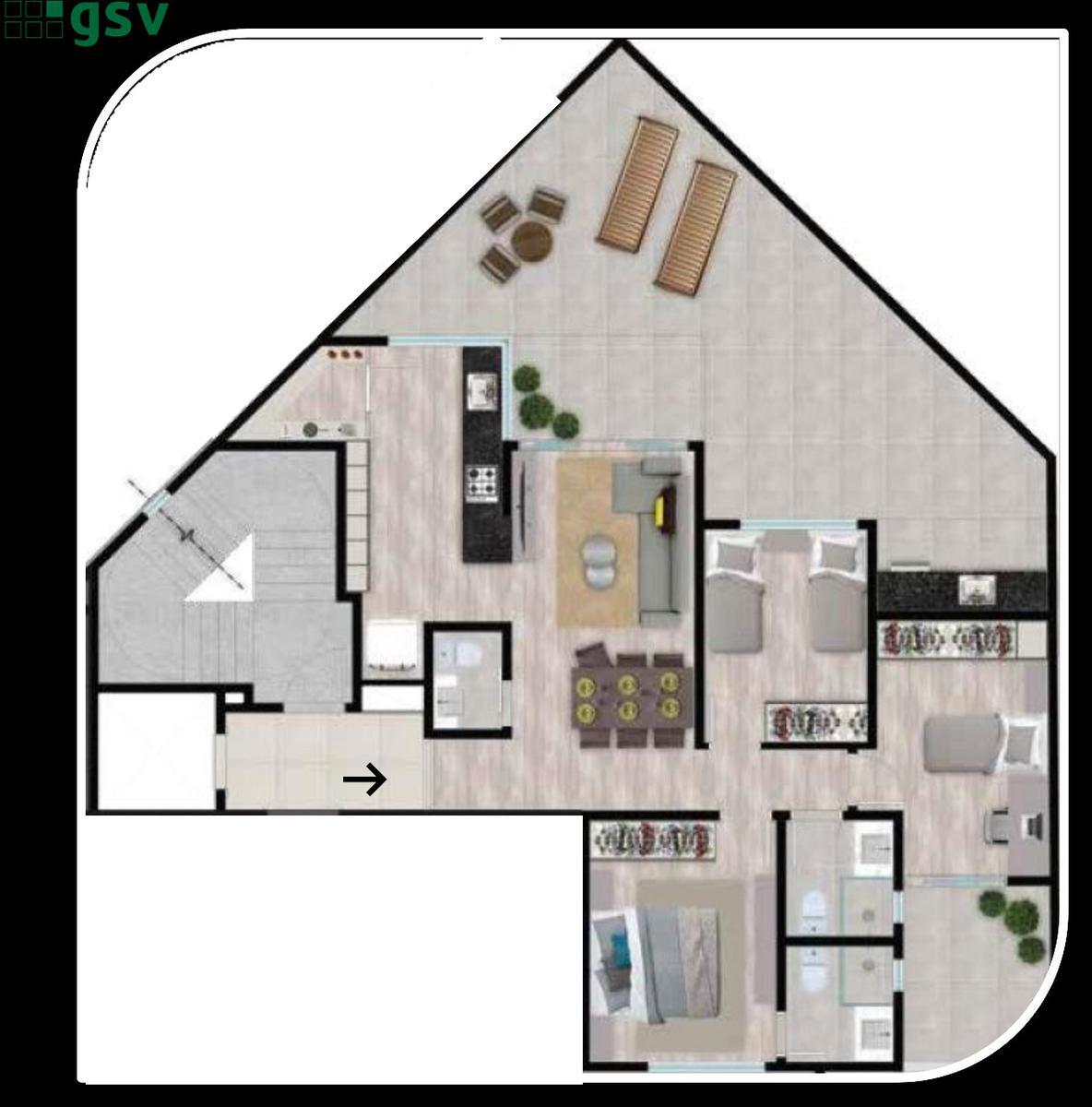 Apartamento, Santo Agostinho, 3 Quartos, 2 Vagas, 1 Suíte
