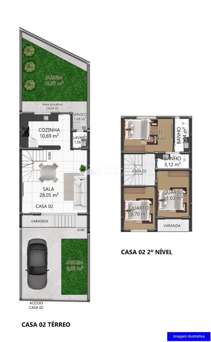 Casa, Vila Clóris, 3 Quartos, 1 Vaga, 1 Suíte
