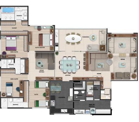 Apartamento, Vila da Serra, 4 Quartos, 4 Vagas, 2 Suítes