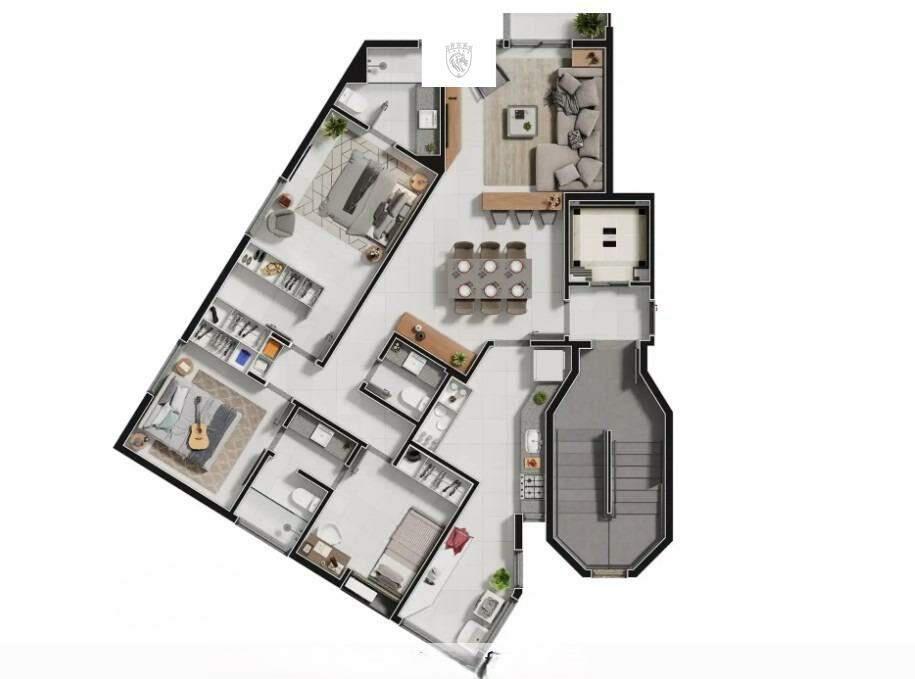 Apartamento, Sion, 3 Quartos, 0 Vaga, 1 Suíte