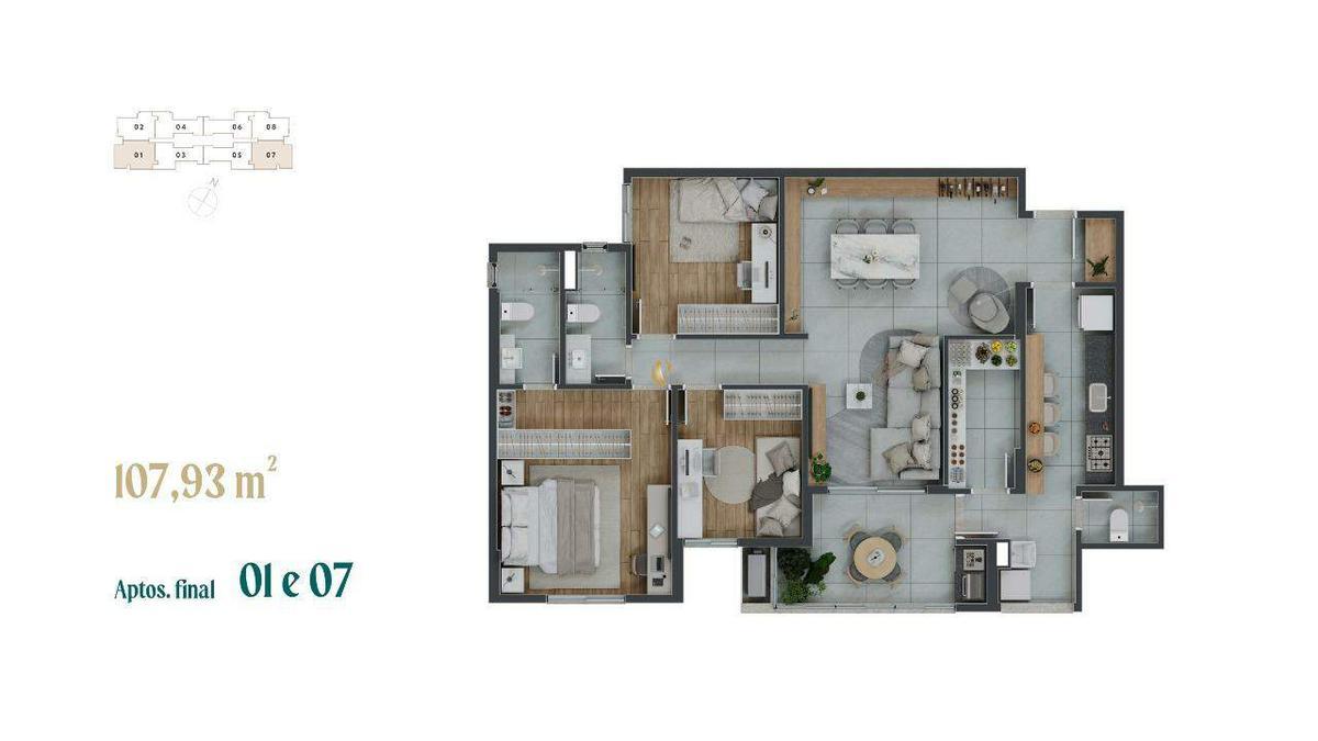 Apartamento, Serra do Curral Del Rey, 3 Quartos, 2 Vagas, 1 Suíte
