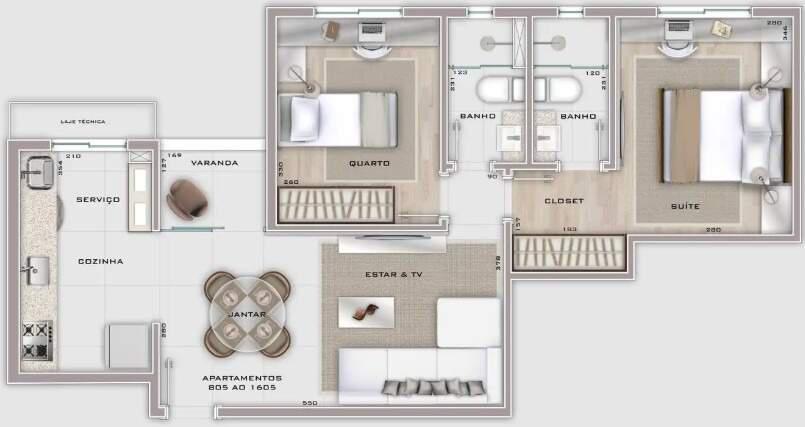 Apartamento, Cidade Nova, 2 Quartos, 2 Vagas