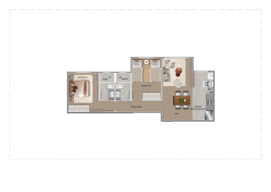 Apartamento, São Joaquim, 2 Quartos, 1 Vaga, 1 Suíte