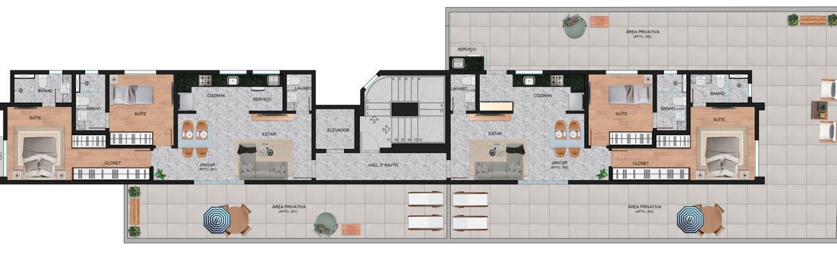 Cobertura, São Pedro, 2 Quartos, 2 Vagas, 2 Suítes