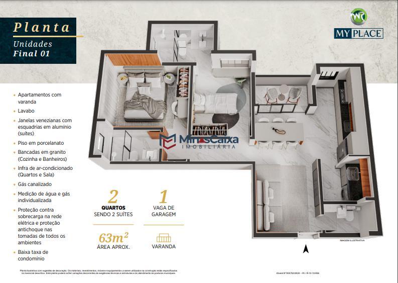 Cobertura, Morada do Acampamento, 2 Quartos, 2 Vagas, 2 Suítes