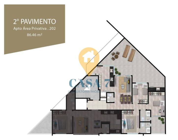 Apartamento, Santo Agostinho, 3 Quartos, 0 Vaga, 1 Suíte