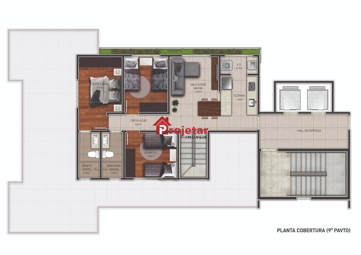 Apartamento, Sagrada Família, 3 Quartos, 2 Vagas, 1 Suíte
