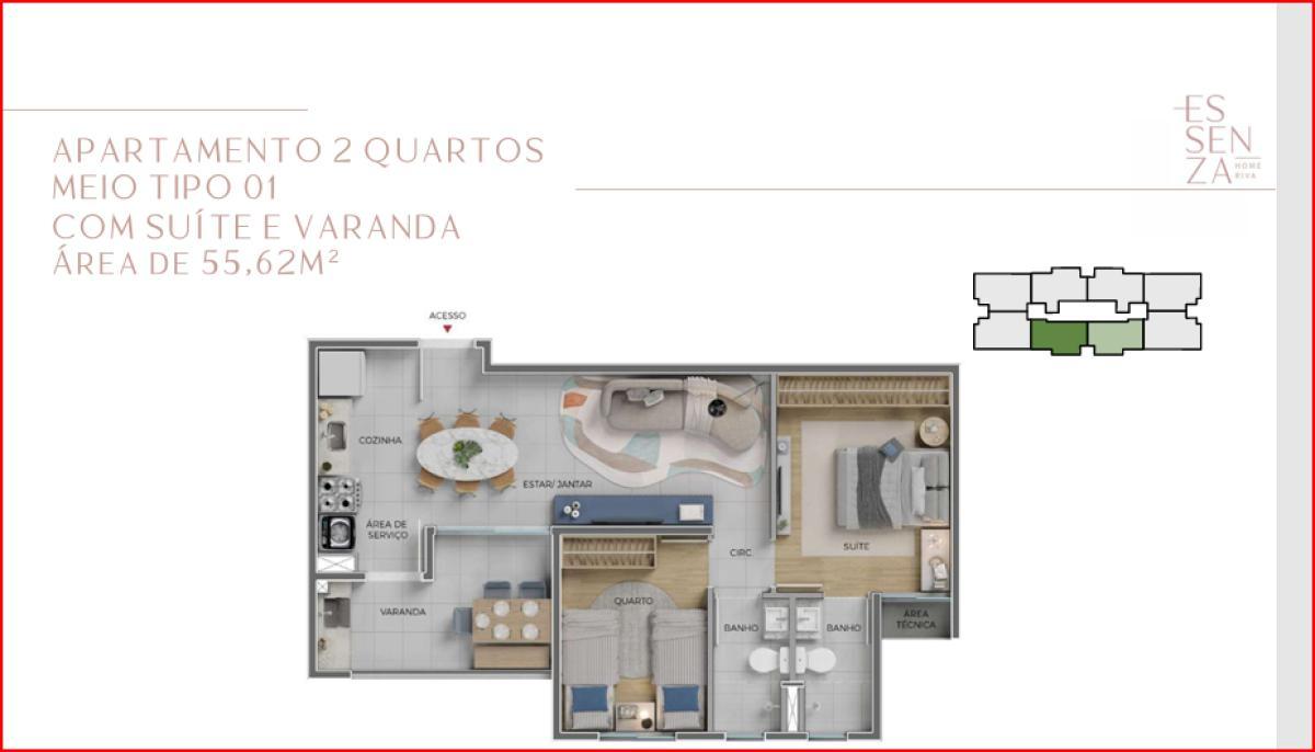 Apartamento, Palmares, 2 Quartos, 1 Vaga, 1 Suíte