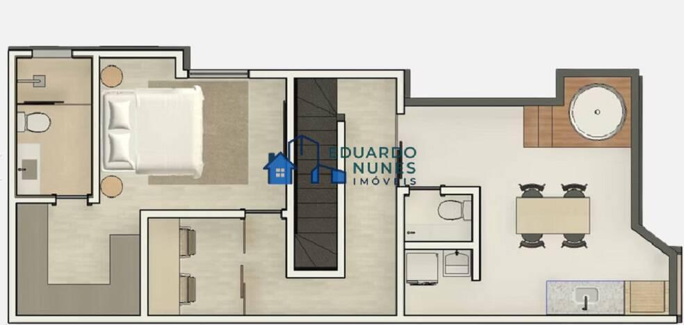 Cobertura, Santa Efigênia, 3 Quartos, 1 Vaga, 1 Suíte