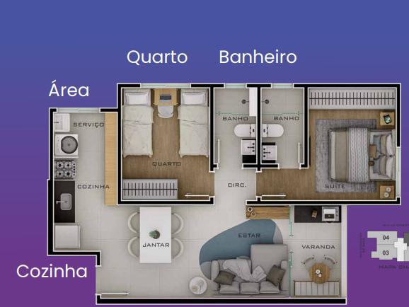 Apartamento, João Pinheiro, 2 Quartos, 2 Vagas, 1 Suíte