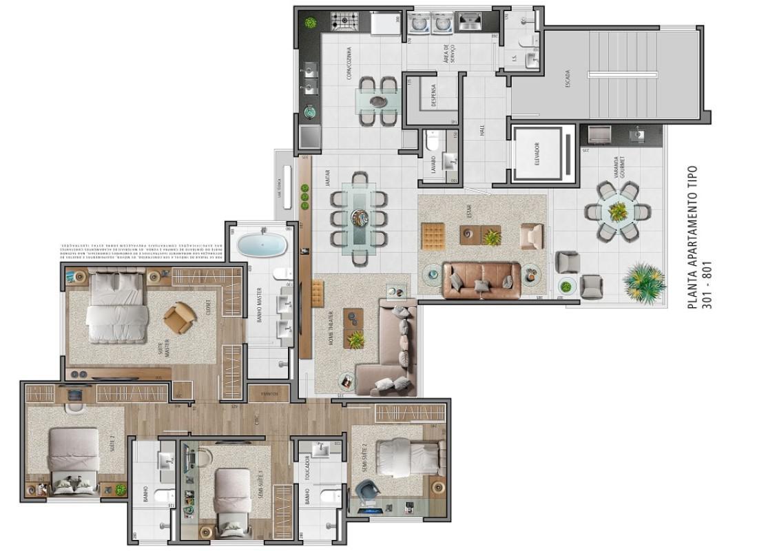 Apartamento, Castelo, 4 Quartos, 4 Vagas, 2 Suítes