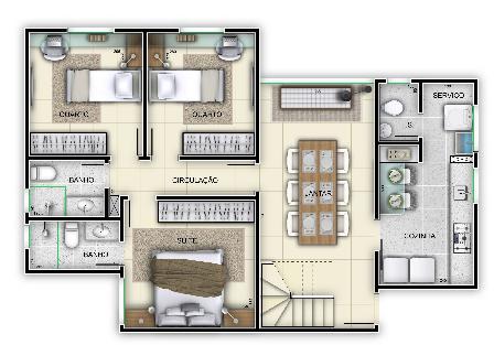 Cobertura, Nova Floresta, 3 Quartos, 3 Vagas, 1 Suíte