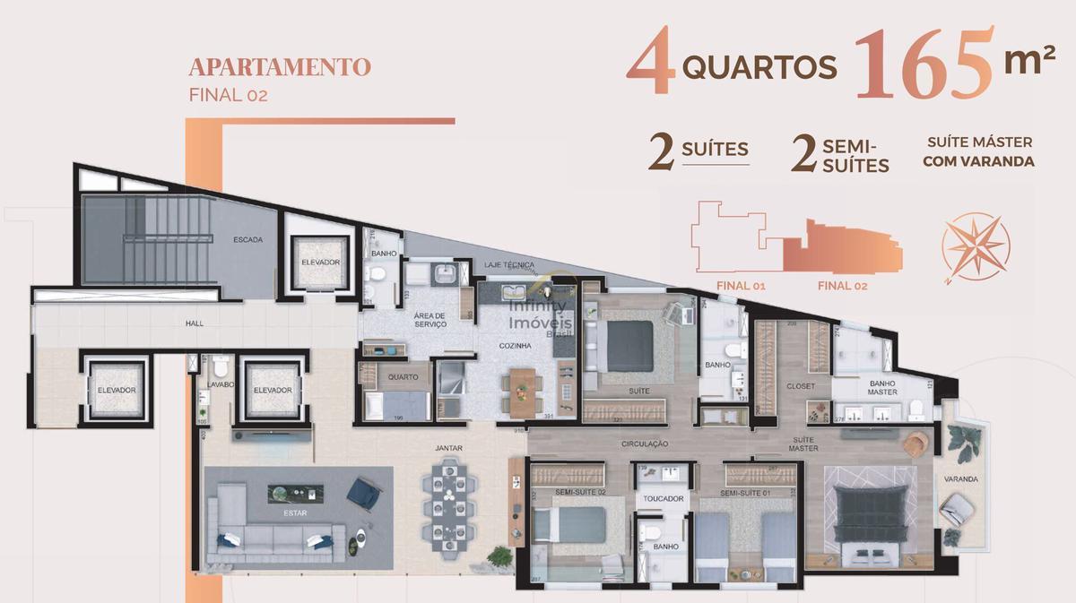 Apartamento, Serra, 4 Quartos