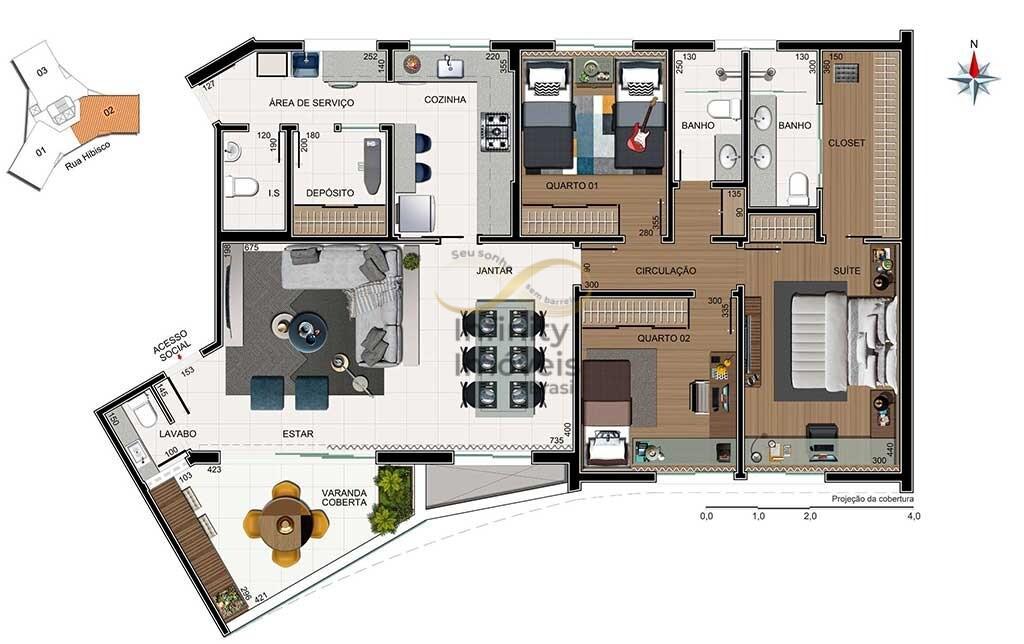 Apartamento, Vale do Sereno, 3 Quartos