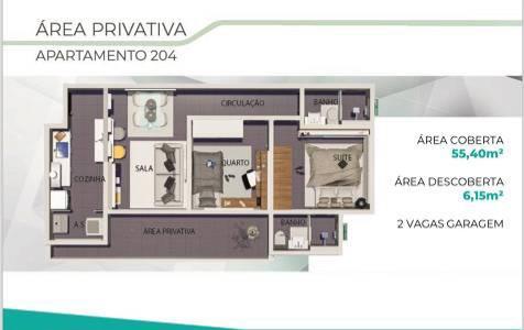 Apartamento, Santa Mônica, 2 Quartos, 2 Vagas, 1 Suíte