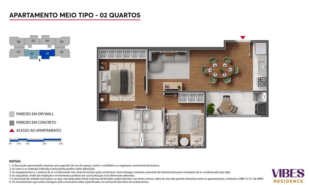 Apartamento, Prado, 2 Quartos, 0 Vaga, 1 Suíte
