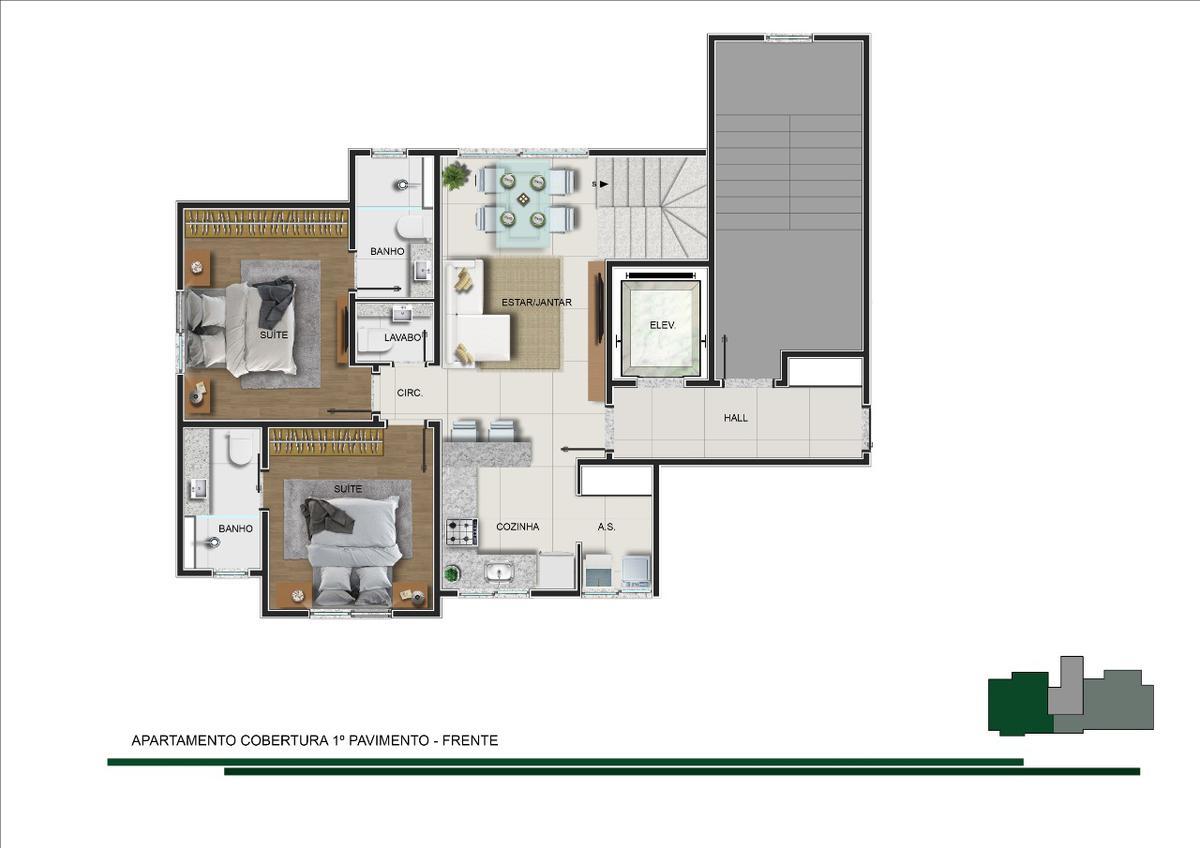 Apartamento, Anchieta, 2 Quartos, 2 Vagas, 2 Suítes