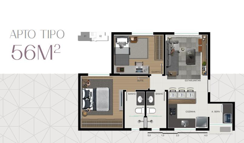 Apartamento, Prado, 2 Quartos, 1 Vaga, 1 Suíte