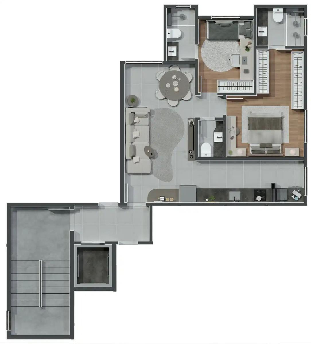 Apartamento, Santo Antônio, 2 Quartos, 0 Vaga, 2 Suítes