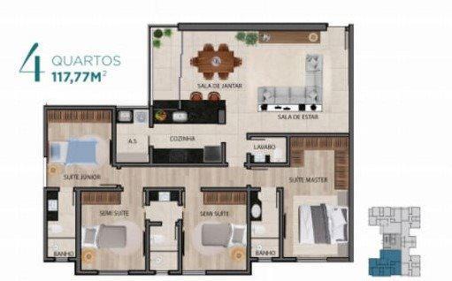 Apartamento, Palmares, 4 Quartos, 2 Vagas, 4 Suítes