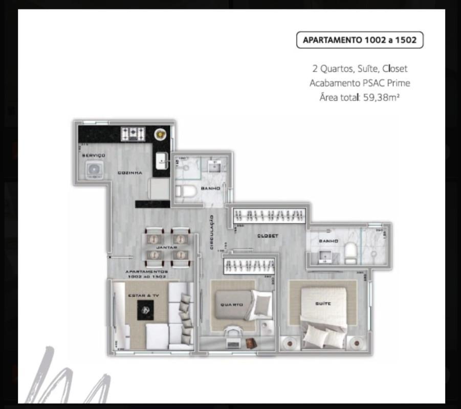 Apartamento, Lourdes, 2 Quartos, 2 Vagas, 1 Suíte