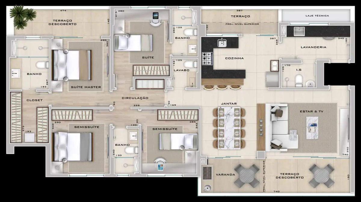 Apartamento, Cruzeiro, 4 Quartos, 3 Vagas, 2 Suítes