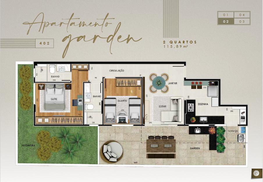 Apartamento, Lourdes, 2 Quartos, 2 Vagas, 1 Suíte