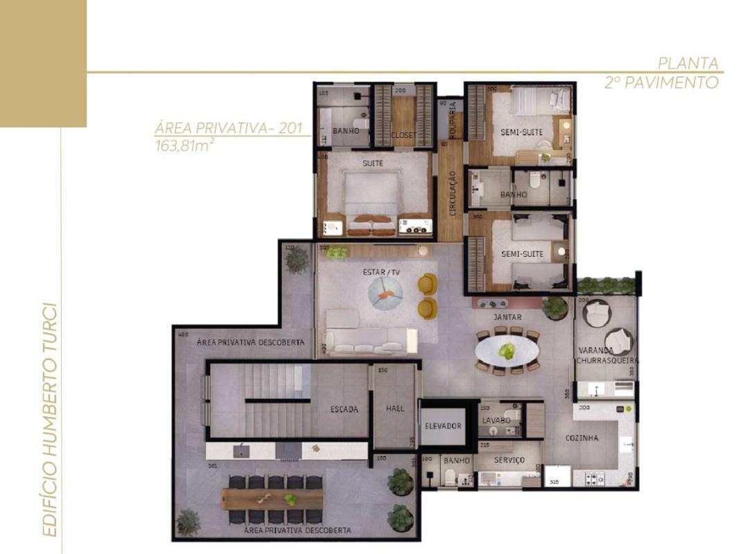 Apartamento, Santa Lúcia, 3 Quartos, 4 Vagas, 1 Suíte