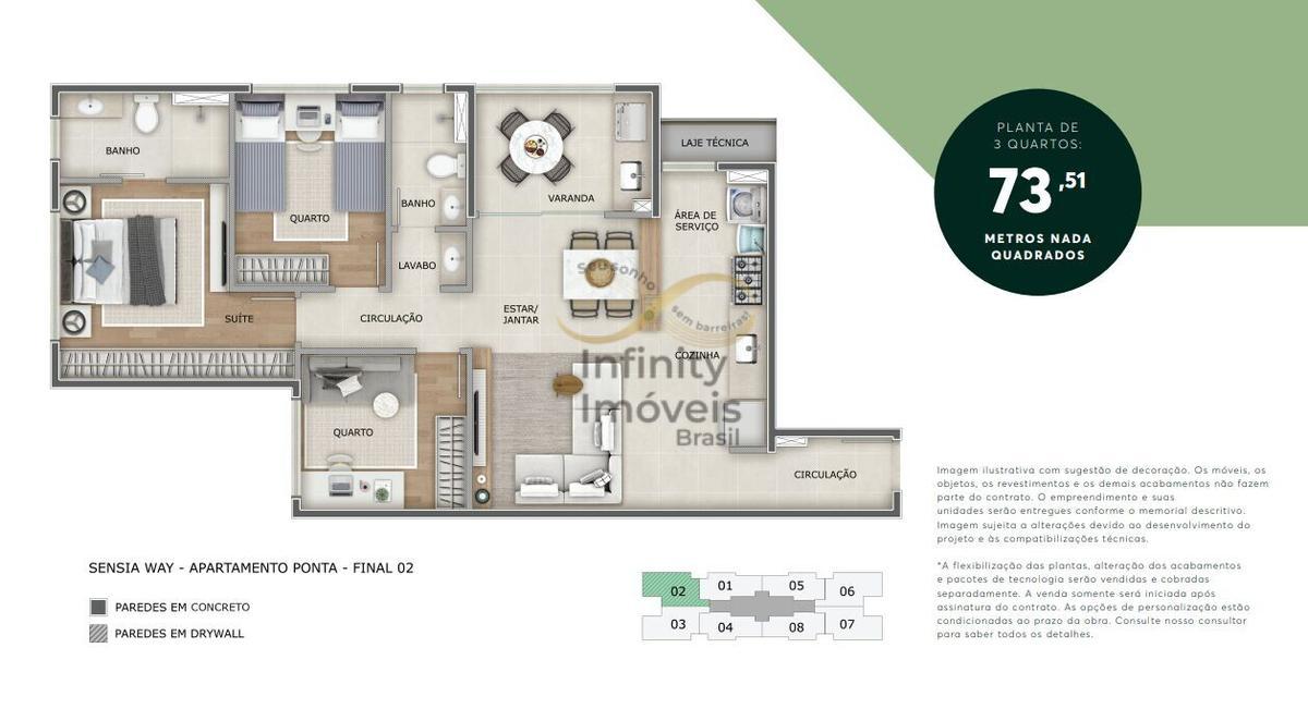Apartamento, Serra, 2 Quartos