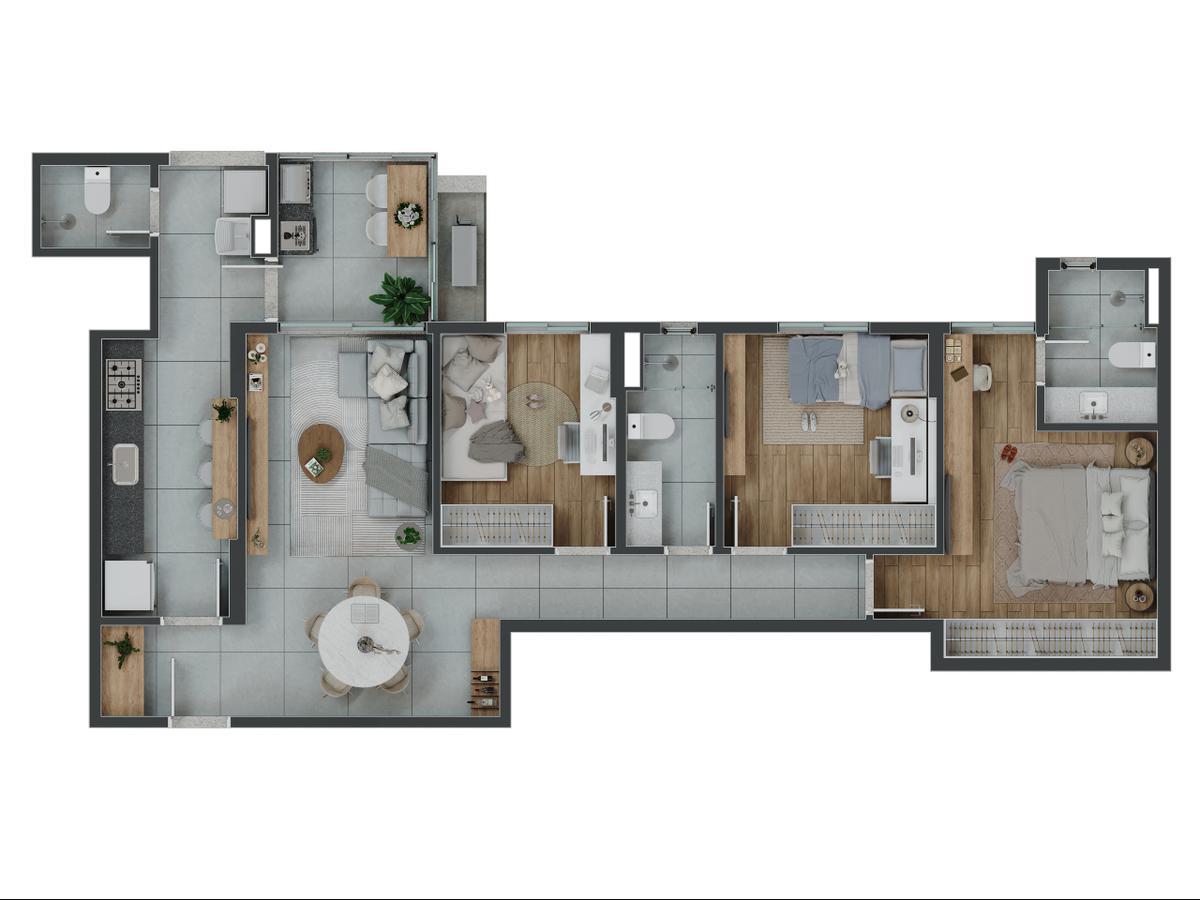 Apartamento, Serra do Curral Del Rey, 3 Quartos, 2 Vagas, 1 Suíte
