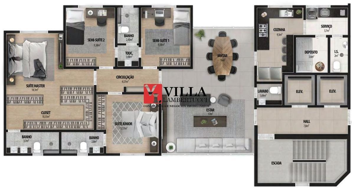 Cobertura, São Bento, 4 Quartos, 3 Vagas, 2 Suítes