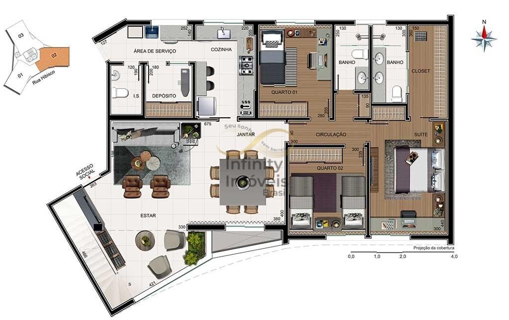 Apartamento, Vale do Sereno, 3 Quartos