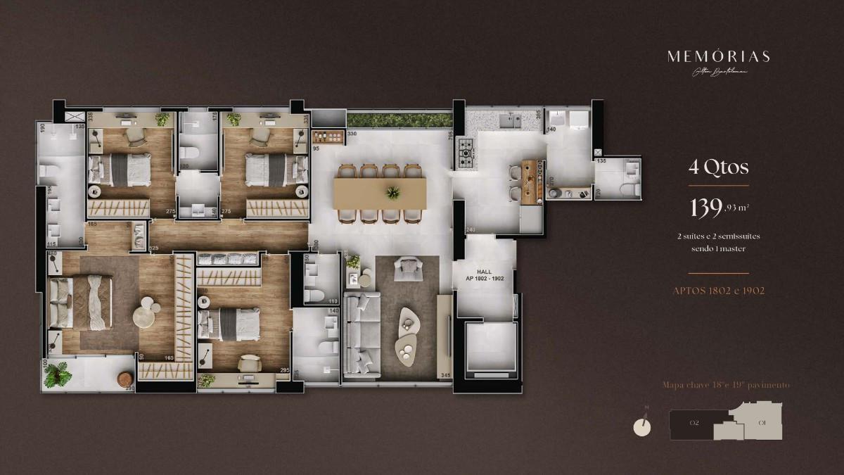 Apartamento, Lourdes, 4 Quartos, 3 Vagas, 2 Suítes