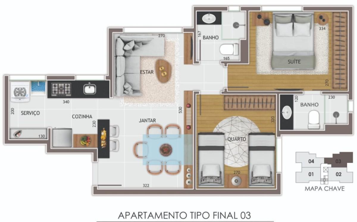 Apartamento, Buritis, 2 Quartos, 2 Vagas, 1 Suíte