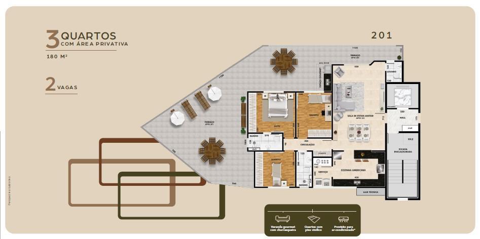 Apartamento, Santa Lúcia, 3 Quartos, 2 Vagas, 1 Suíte