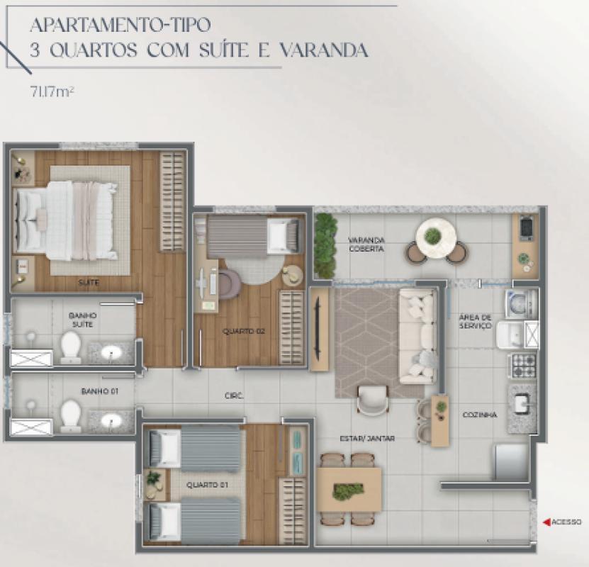 Apartamento, Coração Eucarístico, 3 Quartos, 2 Vagas, 1 Suíte