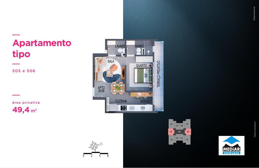 Apartamento, Santa Efigênia, 1 Quarto, 0 Vaga, 1 Suíte