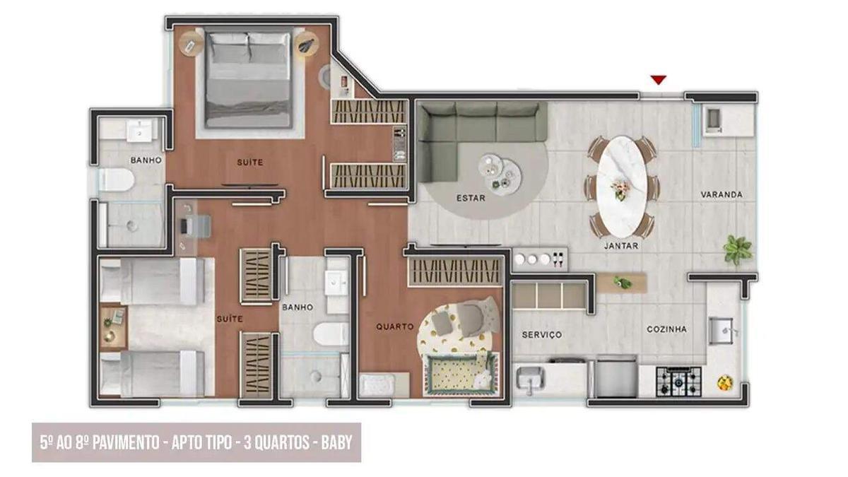 Apartamento, Sion, 3 Quartos, 2 Vagas, 2 Suítes