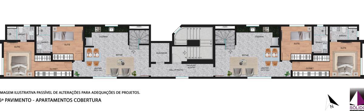 Cobertura, São Pedro, 2 Quartos, 2 Vagas, 2 Suítes