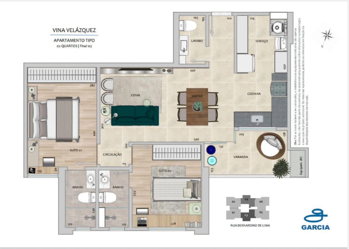 Apartamento, Gutierrez, 3 Quartos, 2 Vagas, 1 Suíte