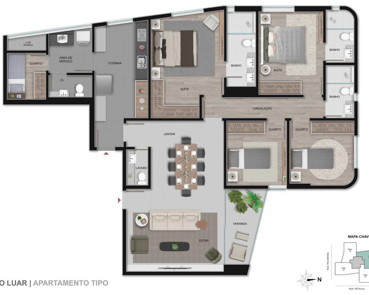 Apartamento, Vale do Sereno, 4 Quartos, 2 Vagas, 2 Suítes